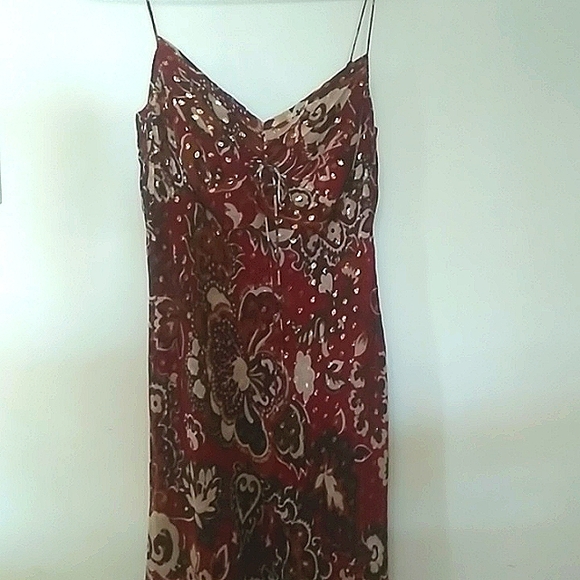 Ann Taylor Dresses & Skirts - Ann Taylor gold & silk flowery high waisted midi dress AU 6